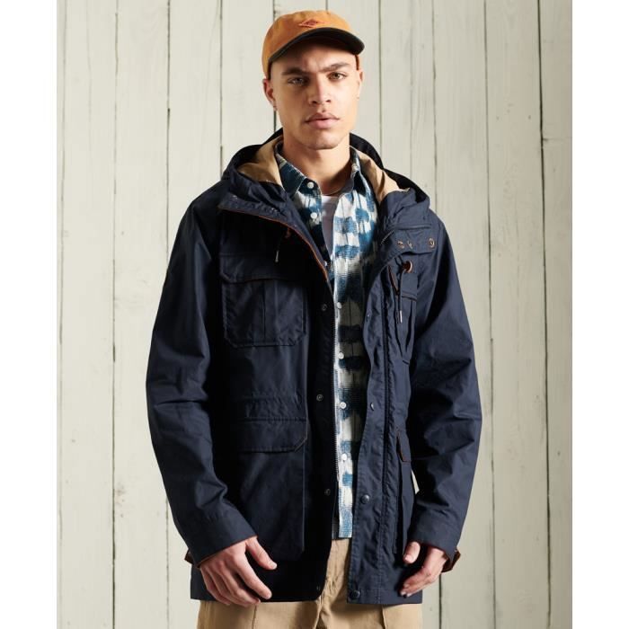 Parka superdry shop homme bleu marine