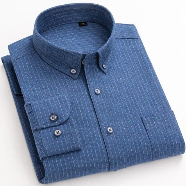 Chemise Chemises en coton carreaux Style anglais pour hommes