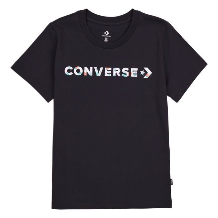 T-shirt CONVERSE Floral Logo Graphic Noir - Femme/Adulte