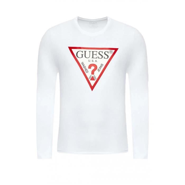 T shirt guess manche longue homme cheap