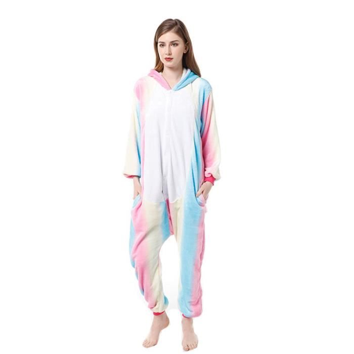 Combinaison Pyjama Femme Hiver, Barboteuse Polaire Capuche