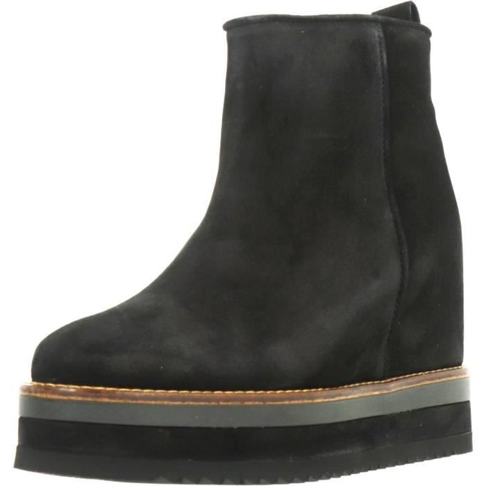 Bottine femme Alpe 129194 Noir boots avec semelle en gomme et