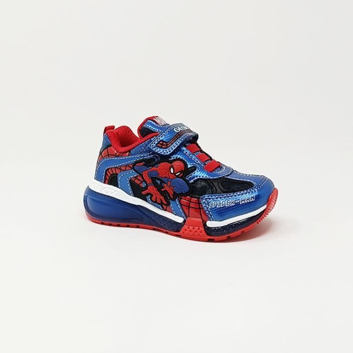 Baskets Geox Junior Bayoncyc Boy CS - GEOX - Blanc et Multicolore - Licence Spiderman - Lacets