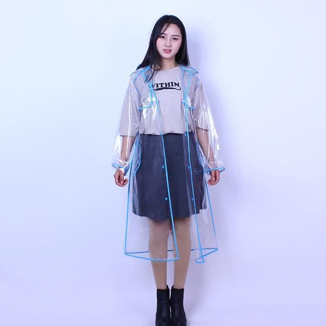Imperm?�able,Manteau de pluie Long Transparent EVA pour femmes et hommes adultes, imperm?�able 