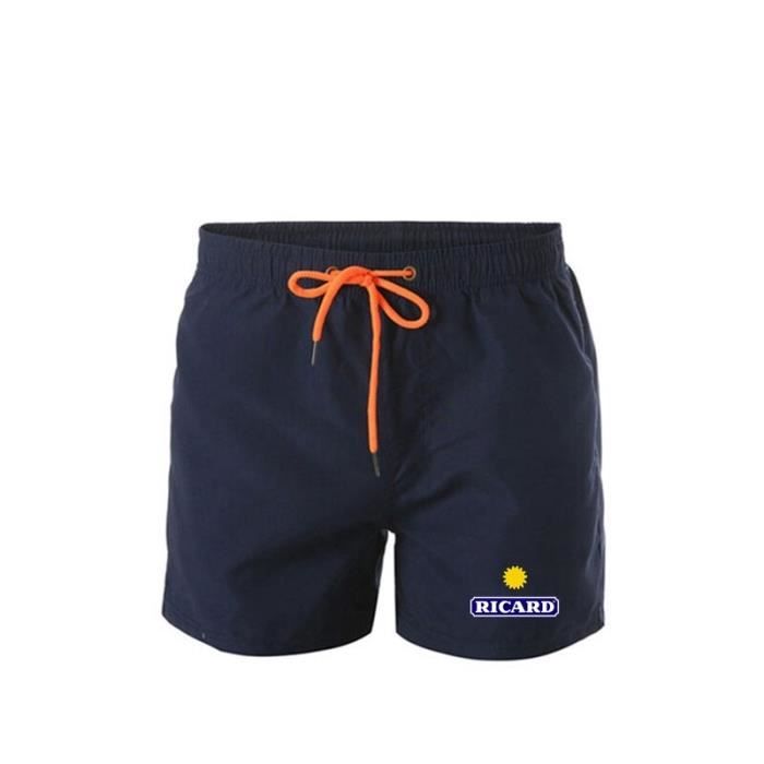 Short de bain,Maillot de bain Ricard pour hommes, short de plage, de planche, de course, de