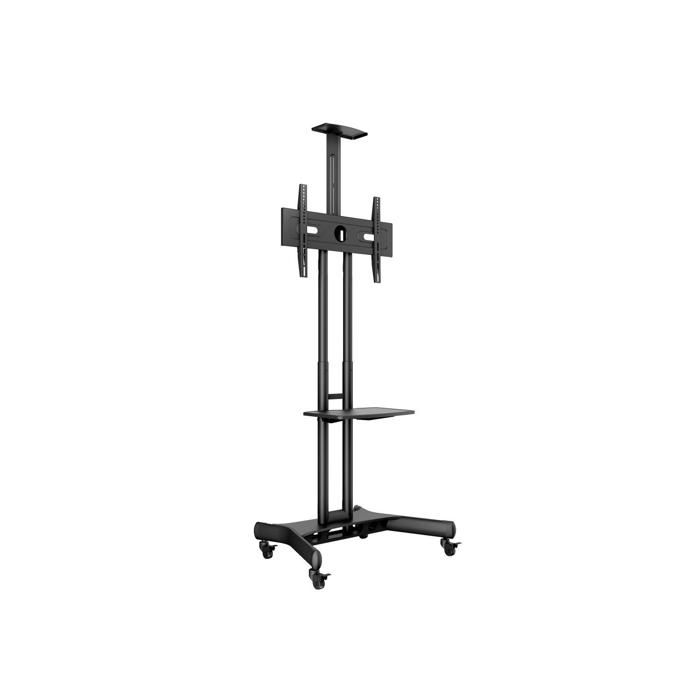 Pied TV - MULTIBRACKETS - Modèle universel - Hauteur 1200-1500 mm - VESA max 600x400 - Roulettes & tablette