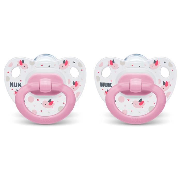 NUK 2 Sucettes CLASSIC Silicone 0-6m - Cdiscount Puériculture