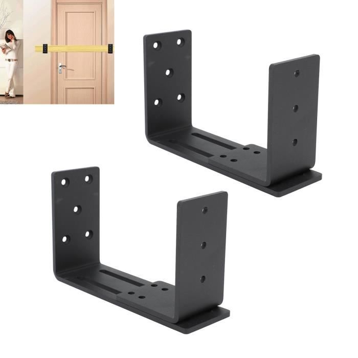 Supports De Barricade Y Anchor – Paire, 50x8 Mm, Métal Noir, Très Solides