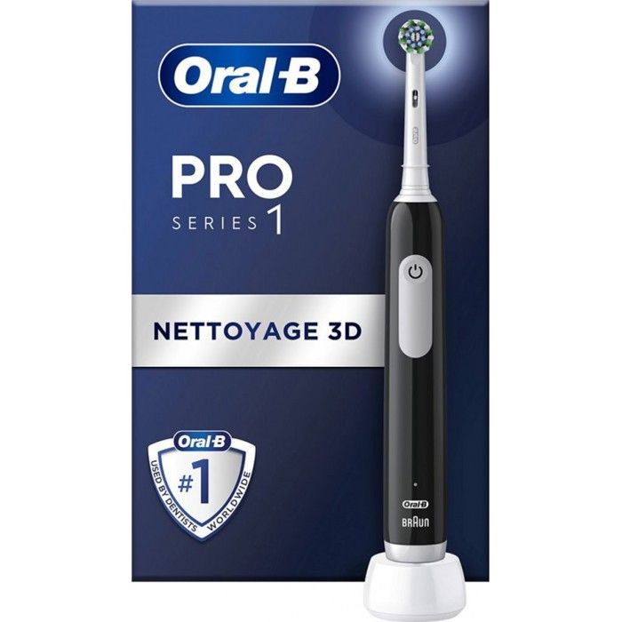 Brosse à Dents Électrique - Oral-B - Pro Series 1 - Noir - Chargeur Inclus - Minuteur Professionnel