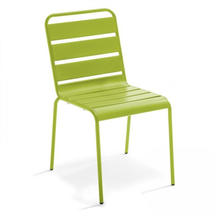 Chaise d'intérieur - OVIALA - Palavas - Vert - Style industriel - Haute résistance