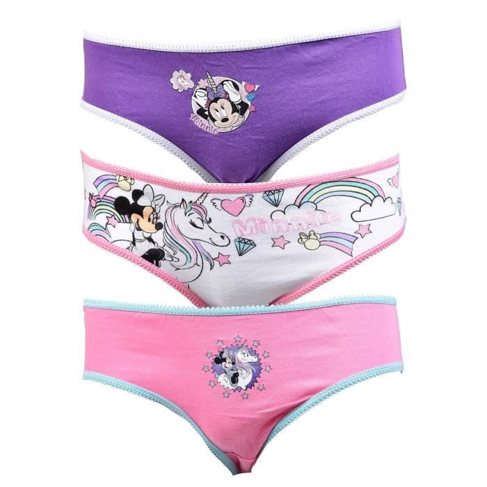 Disney Minnie - Lot de 3 Culottes Coton Fille - bio ou classique