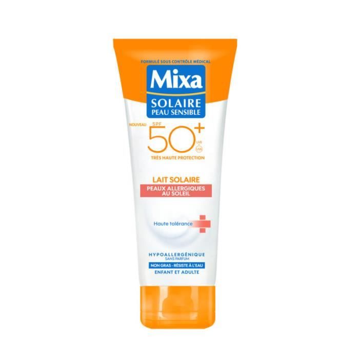 Mixa Lait Solaire SPF 50+ - Hydratation 24h - 200 Ml - Neuf Sous Blister