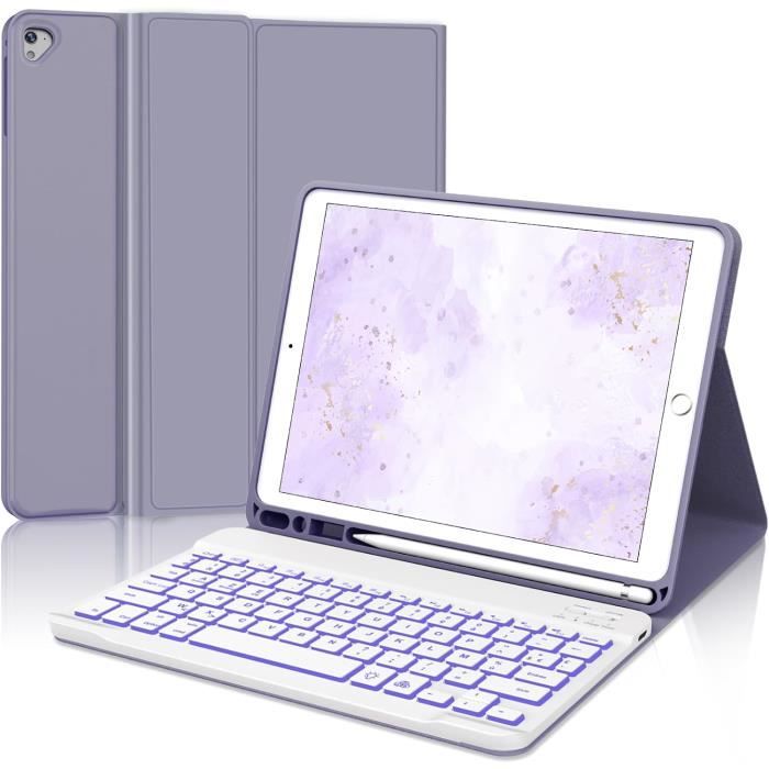 Housse Folio avec Clavier AZERTY Tablette 10'' - Noir