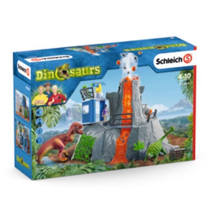 Coffret Expédition au grand volcan - SCHLEICH - Dinosaurs - Yuki giganotosaure ankylosaure