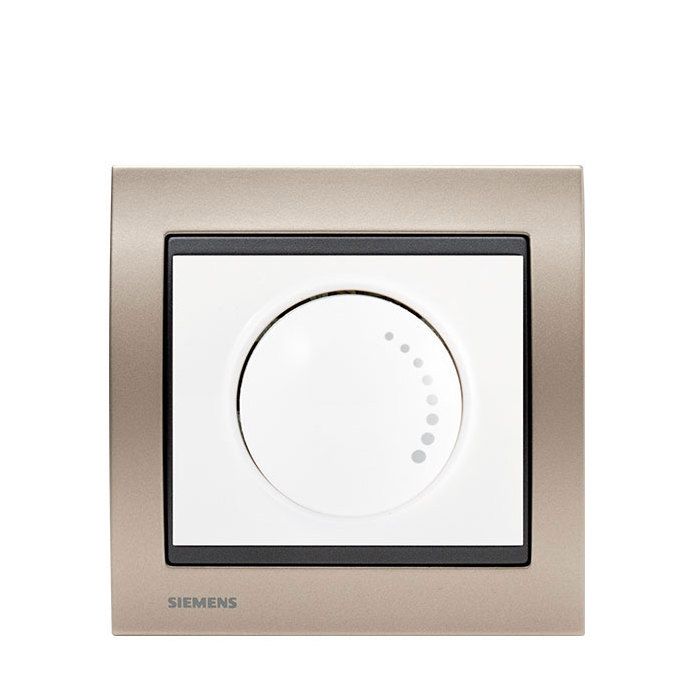 Va et Vient Variateur 500W Blanc Delta Iris + Plaque Métal Champagne — free download