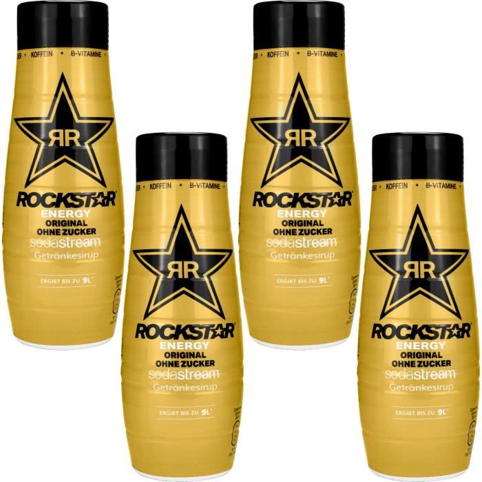 Kit sirop pour SodaStream Rockstar Original Zero 440ml 4 pièces