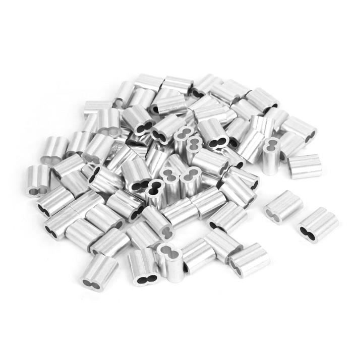 xut Manchons Sertir Aluminium Colliers Câble-Bouts des Doigts De