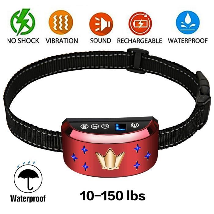 Comparer les prix de Collier Anti-Aboiements Rechargeable Chien Dispositif Collier de Dressage Étanche 7 Niveaux Ajustables Son/Vibration/Sensibilité