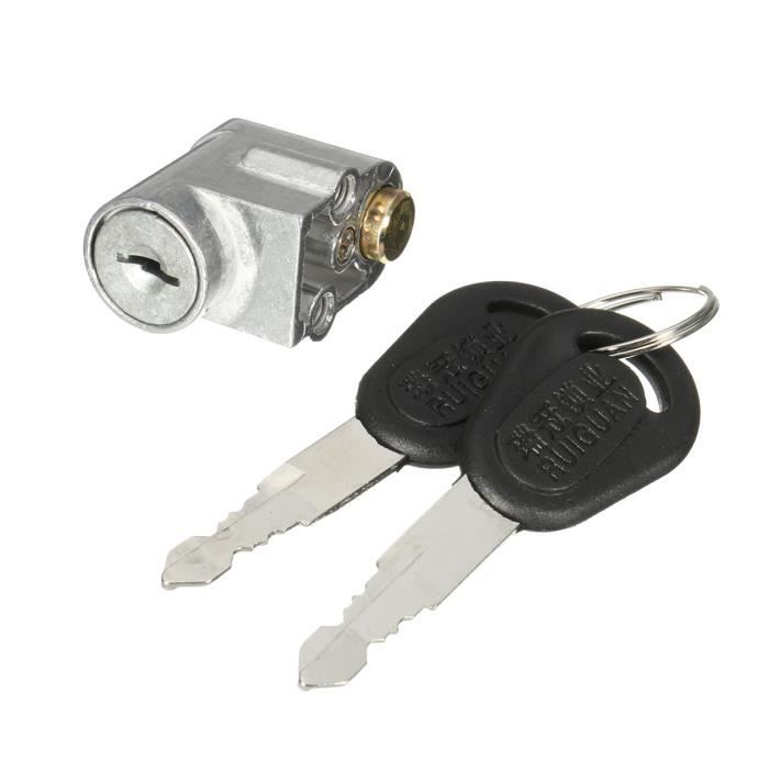 Viviance Serrure Batterie Avec 2 Clés Pour Moto Électrique, Vélo, Scooter E-Bike - Diamètre 10mm