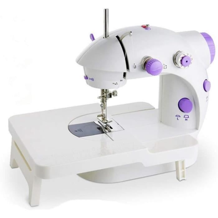 Machine à Coudre Électronique Mini Portable Modèle 202 - Double Fil, Pédale, Semi-Automatique - Idéale Pour Débutants Et Voyages