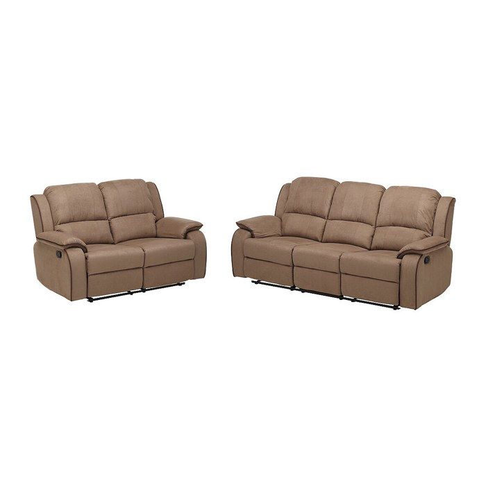 Canapés 3 places et 2 places relax en microfibre HERNANI - Taupe