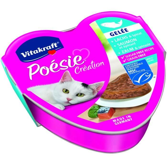 Vitakraft Poesie Creation Saumon Et Epinard En Gelee Chat Cdiscount Animalerie
