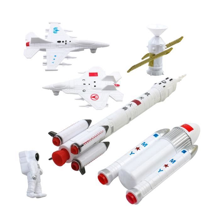 Simulation Avion en Plastique Avion fusée Jouet modèle Exploration de lespace Astronaute Navette Satellite mis Jouets Cadeau éducatif pour Les Enfants 