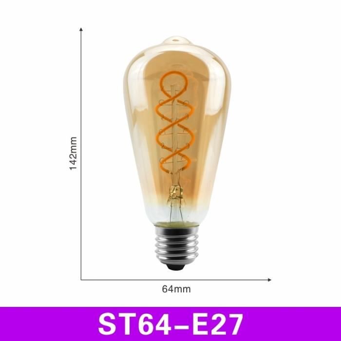 AMPOULE LED,ST64 E274W 220VOuiWarm white 2200KAmpoule LED à