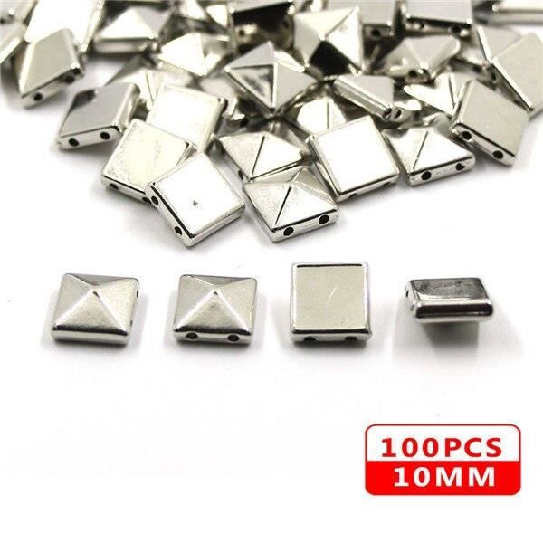RIVET,Flat Pyramid Silver--Rivets à coudre CCB pyramides, 100 pièces ...