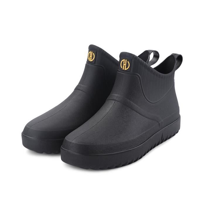 ZHENSI Chaussures De Pluie Pour Hommes Chaussures De Chef À Enfiler EVA Imperméable Antidérapant Résistant À L'huile Restaurant Cuisine Chaussures De Travail,Green,45 EU