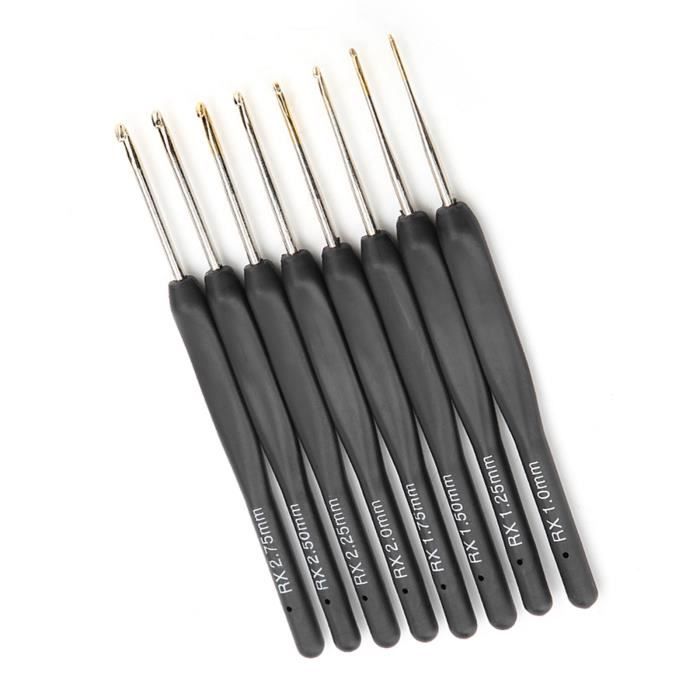 JYNXOR Lot De 4 Crochets De 1,0 Mm, 1,25 Mm, 1,5 Mm, 1,75 Mm, Aiguilles