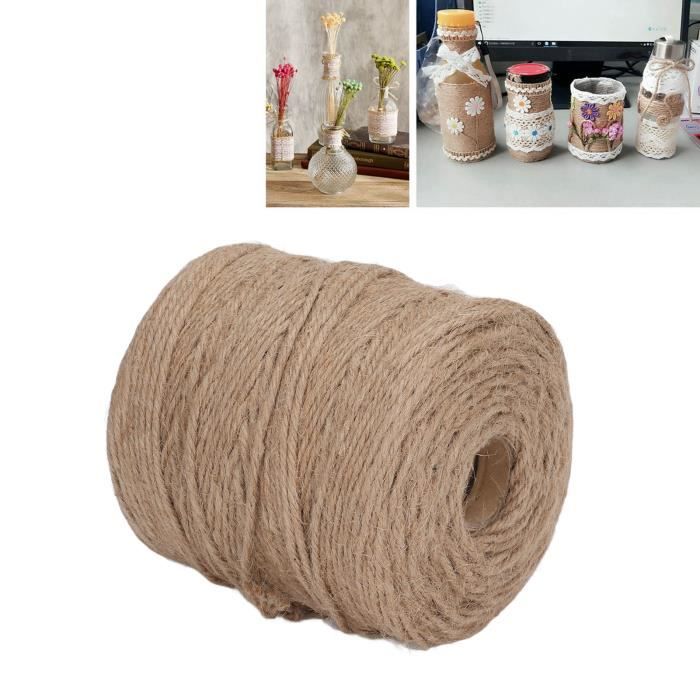 Ficelle Jute,Ficelle De Jute 2 Pcs 10M² - Rouleau De 1,5 Mm De Coton De Coton De Cordle Cordon