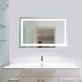 Miroir LED Mural pour Salle de Bain 100x60cm - Blanc Naturel 6000K - Style Scandinave Moderne - Verre Trempé-1