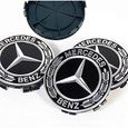 4 pièces Auto Cache moyeux,pour Mercedes Benz Capuchons Centre Roue Badge Accessoires de décoration de Forme [72]-1