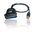 Câble Adaptateur USB vers 1 Port Parallèle pour Imprimante Mâle 1x USB A Mâle 1x Centronics Mâle-1
