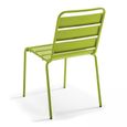 Chaise d'intérieur - OVIALA - Palavas - Vert - Style industriel - Haute résistance-1