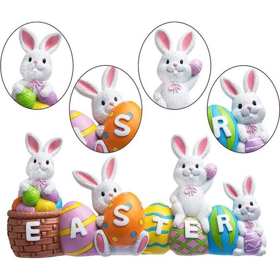 Figurines de Lapin de Pâques Fournitures Pour Fête En Résine Printanières | Décorations Lapin De Fête Figurines De Collection Pour Chambre Table Bureau Étagère Bureau Extérieur Porche Patio Jardin Figurines de Lapin de Pâques Fournitures Pour Fête En Résine Printanières | Décorations Lapin De Fête Figurines De Collection Pour Chambre Table Bureau Étagère Bureau Extérieur Porche Patio Jardin
