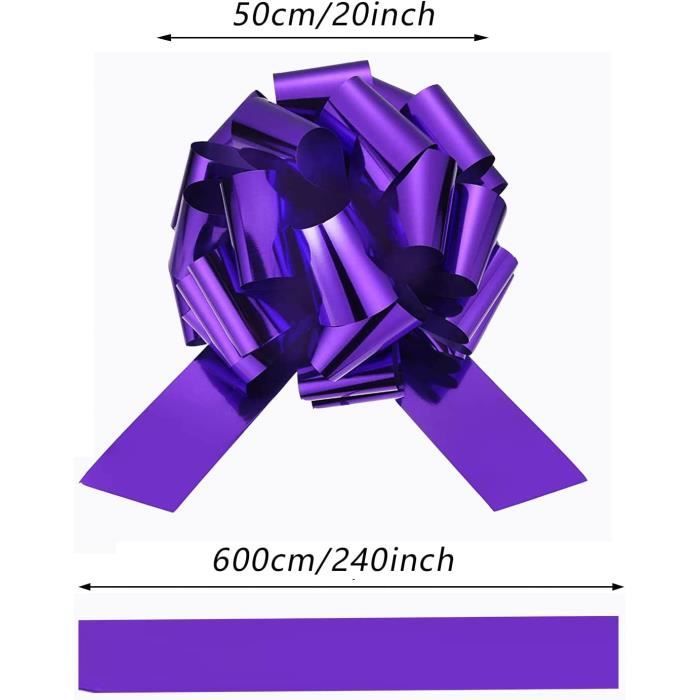 Nœud automatique violet gros noeud pour cadeaux ou décoration - Un grand  marché