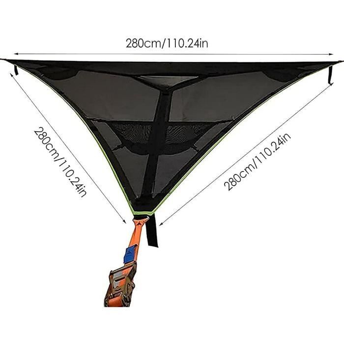 Hamac De Camping Adulte 260x130 Cm - Maille Respirante, Portable - Capacité 200 Kg - Pour Jardin, Randonnée