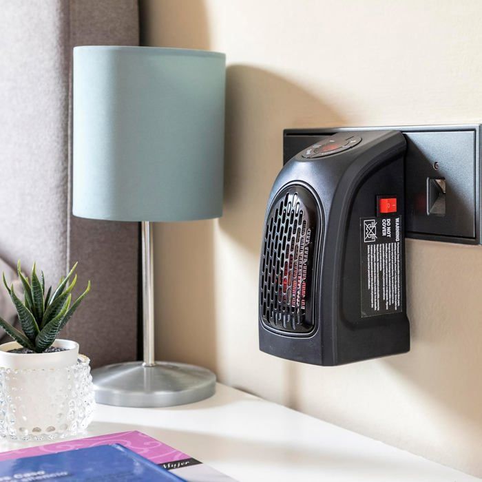 Radiateur Soufflant Céramique 500 W - Chauffage Mobile Mini Pour Bureau Ou Petite Pièce | Blanc