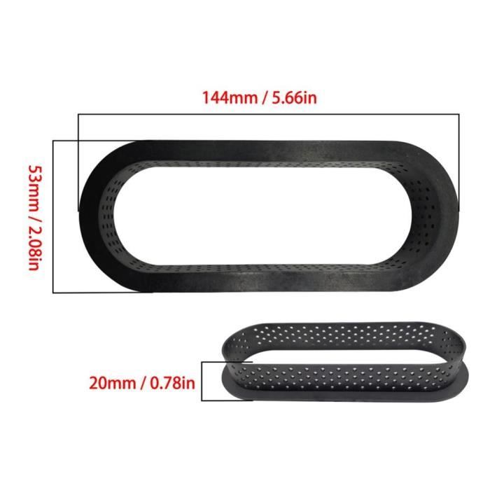 Hotaden 8pcs Ovale Cake Forme Moule Mousse Perforée Cutter