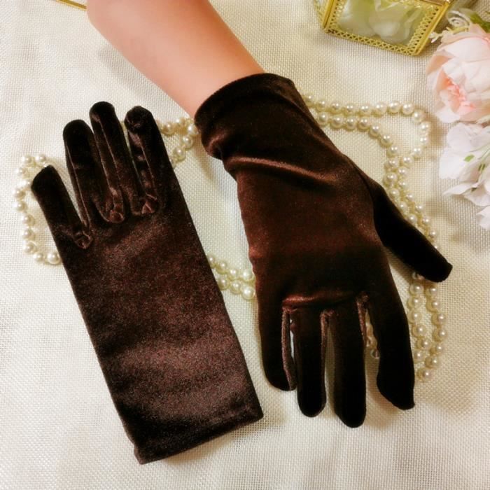 Gants Longs En Velours Rouge Halloween - Style Vampire, Cruella - Avec Porte-cigarette - Taille Unique