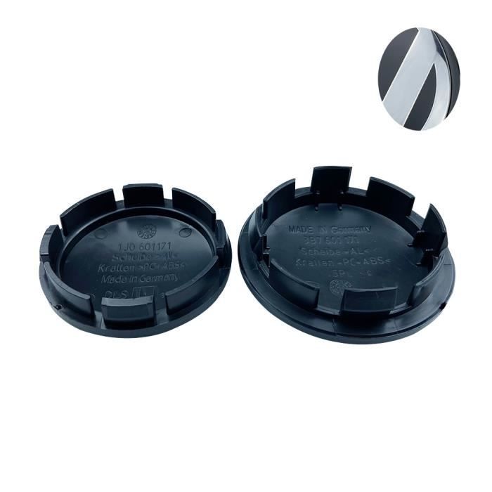 Lot De 4 Cache-moyeux Universels - Diamètre Ext. 75 Mm, Int. 72 Mm, Hauteur 14 Mm - Gris ABS - 10