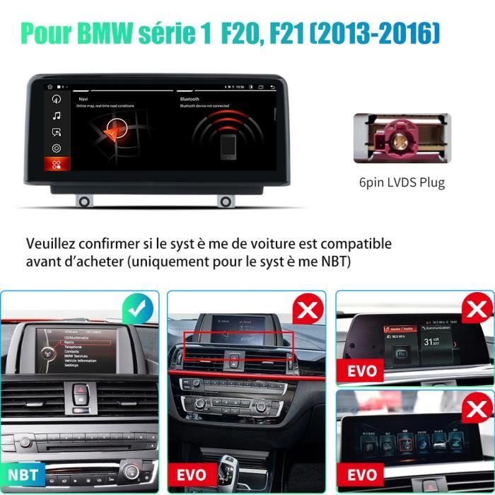 Autoradio Android à écran tactile Carplay HD pour BMW série 1 F20