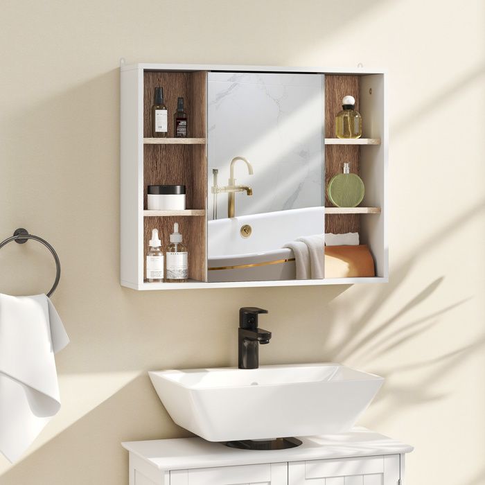 Miroir Sur Pied HOMCOM 147cm Blanc - Miroir Pleine Longueur Pour Salon Et Chambre