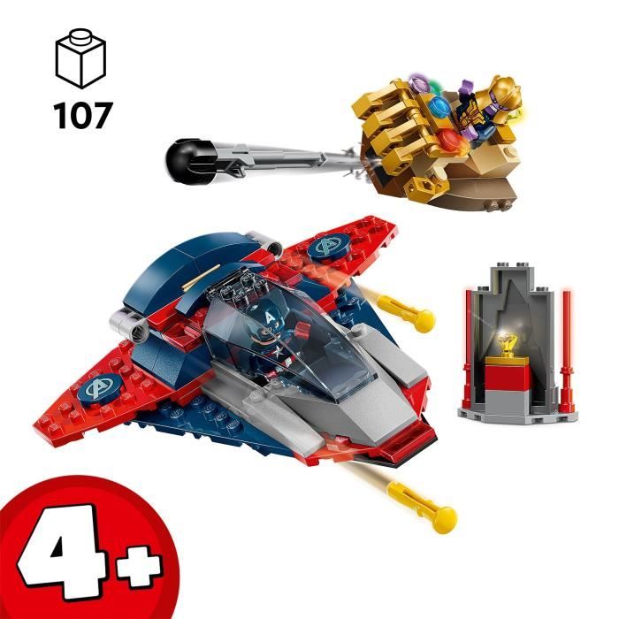 LEGO ǀ Marvel 76319 Captain America contre Thanos Jouet Avion