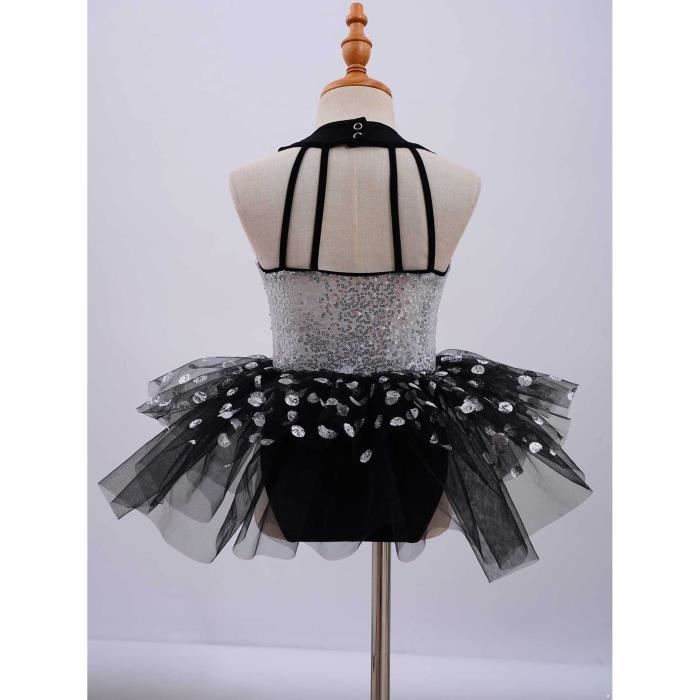 Tenue De Patinage Sur Glace Iiniim Robe Patinage Artistique Fille Enfant Ballet Asymétrique Robe Patinage Sur Roulettes