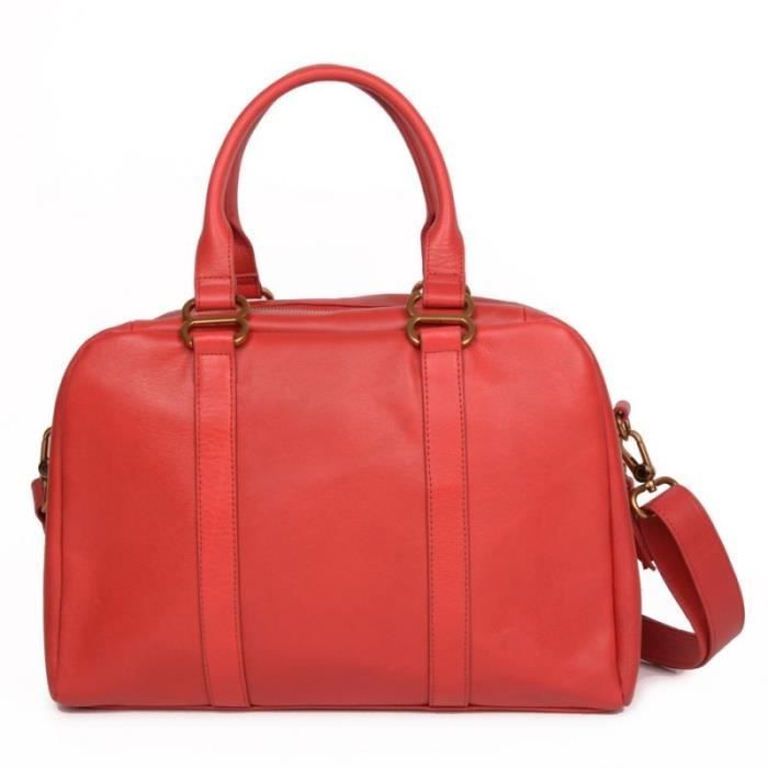 NAT NIN Sac Bowling Besace en Cuir modele CAMILLE