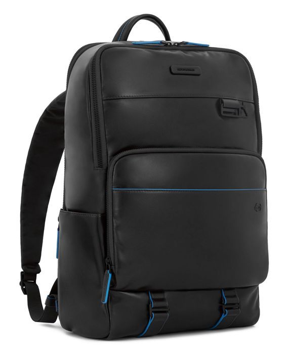 Sac à Dos Piquadro Cuir Noir – Gaufré Croco – Ex-display Avec étiquettes