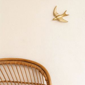 Petite Hirondelle Murale Dorée - Sculpture Décorative 9,5 Cm Hauteur - Élégance Intemporelle